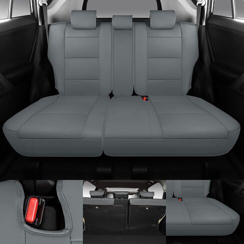 Faux Leather Seat Cover Set for Toyota RAV4 2020-2023 XLE LE XLE Premium Limited Base SUV, Breathable and Water-Resistant, Include Seat Covers for Front and Rear Seats (Beige) in Saudi Arabia