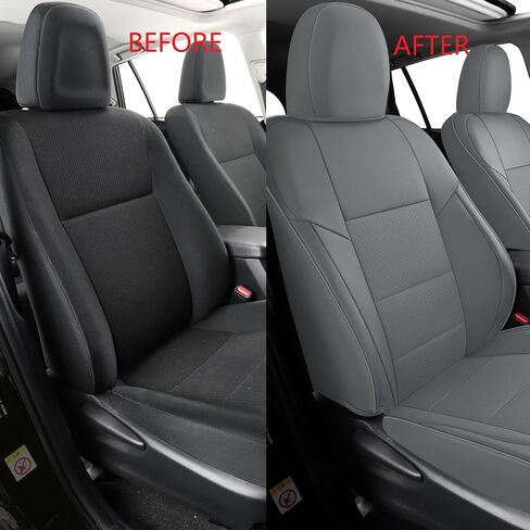 Faux Leather Seat Cover Set for Toyota RAV4 2020-2023 XLE LE XLE Premium Limited Base SUV, Breathable and Water-Resistant, Include Seat Covers for Front and Rear Seats (Beige) in Saudi Arabia