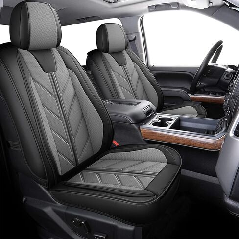 أغطية مقاعد بيك اب متوافقة مع تشيفي سيلفرادو 1500 جي إم سي سييرا 2007-2023 مخصصة متوافقة مع أغطية مقاعد شيفروليه سيلفرادو 1500 المصنوعة من الجلد الصناعي in Kuwait