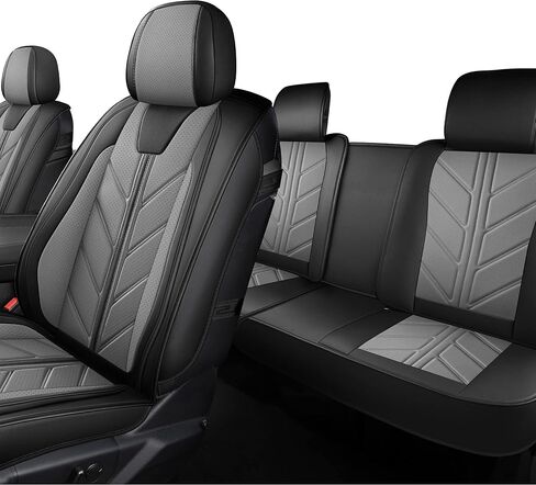 أغطية مقاعد بيك اب متوافقة مع تشيفي سيلفرادو 1500 جي إم سي سييرا 2007-2023 مخصصة متوافقة مع أغطية مقاعد شيفروليه سيلفرادو 1500 المصنوعة من الجلد الصناعي in Kuwait