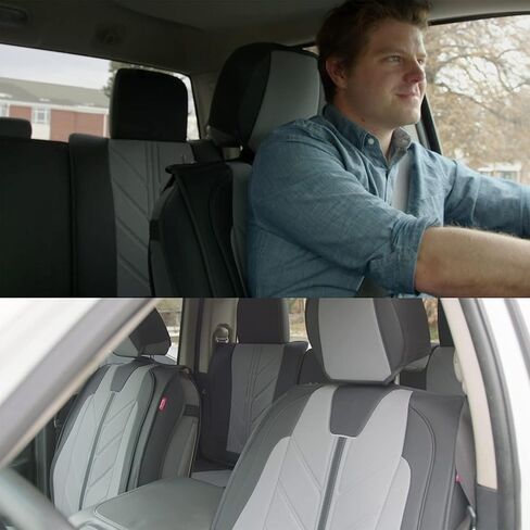 أغطية مقاعد بيك اب متوافقة مع تشيفي سيلفرادو 1500 جي إم سي سييرا 2007-2023 مخصصة متوافقة مع أغطية مقاعد شيفروليه سيلفرادو 1500 المصنوعة من الجلد الصناعي in Kuwait