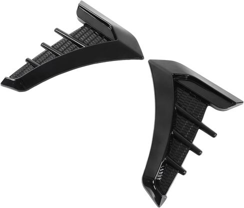 غطاء فتحة تهوية جانبية من Keenso، زوج واحد من غطاء فتحة التهوية الجانبي للسيارة من المطاط الأسود اللامع، ملصق تزيين عالمي لمعظم حواجز السيارات/شرائط الحماية/شرائط الاحتكاك in Kuwait