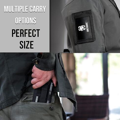 OneTigris Tactical ID Card Holder Hook & Loop Patch Badge Holder Neck Lanyard Key Ring and Credit Card Organizer in Saudi Arabia