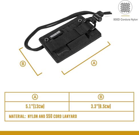 OneTigris Tactical ID Card Holder Hook & Loop Patch Badge Holder Neck Lanyard Key Ring and Credit Card Organizer in Saudi Arabia