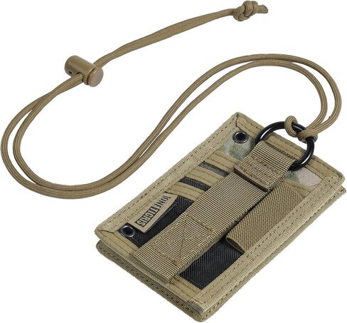 OneTigris Tactical ID Card Holder Hook & Loop Patch Badge Holder Neck Lanyard Key Ring and Credit Card Organizer in Saudi Arabia