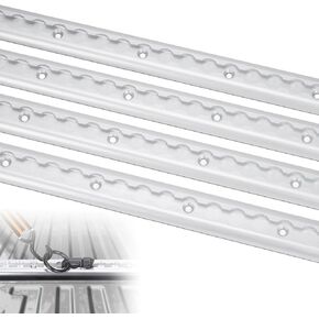 AIWFL Heavy Duty Aluminum L Track, 4 Pack 48 Inch L Track Rail, 4ft L Track Tie Down Rail, Perfect for Securing Motorcycles, Dirt Bikes, ATVs, and more, Use On Pickup Trucks, Vans, Or Utility Trailers