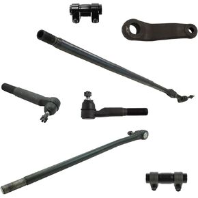 TRQ Front Steering Kit Drag Link Pitman Arm Tie Rod Tie Rod Adjusting Sleeve Compatible with 2006-2008 Dodge Ram 1500 2003-2008 Ram 2500 Ram 3500