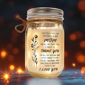 Daughter Gifts from Mom Dad,Birthday Gifts for Daughter,Gifts for Daughter,Decorative Jar Light Night,Home Decoration Night，Easter Gifts for Daughter，Mothers Day Gifts for Daughter