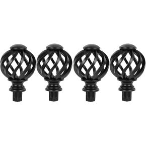 IMIKEYA Ceiling Drapes 4 Pcs Bird Cage Curtain Rod Window Drapery Rod Curtain Rail Ends Curtain Pole Ends Diamond Round Finials Drapery Rod End Caps Plastic Hat Decoration Crystal