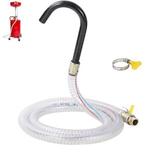 2-piece Oil drain hose - 67 Inch, 1/2 Inch Threaded (Can Be Cut to Remove Threaded End), Compatible with Lincoln Series-3601 Portable Waste oil drain tank hose Oil Drain Tank hose