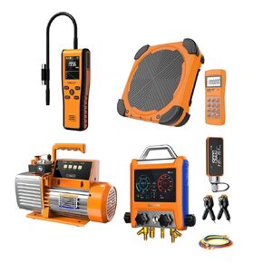 Elitech ColdForge Refrigeration Bundle: EMG-40V-PRO Manifold + LMC-210A 150kg Scale + SVP-9 Vacuum Pump with PPM LeakSeek