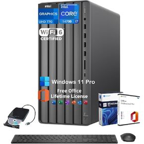 HP Pavilion Desktop PC, AMD Ryzen 7 5700G, 16 GB RAM, 512 GB SSD, Windows 11 Pro, Wi-Fi 5 & Bluetooth Connectivity, 9 USB Ports, Wired Mouse and Keyboard Combo, Pre-Built Tower (TP01-2022, 2021) in Saudi Arabia