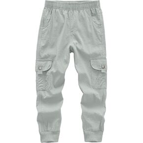 Kids' Cargo Pants, Youth Boys' Hiking Casual Outdoor Quick Dry Boy Scout Uniform Pants #9019-Light Blue-M