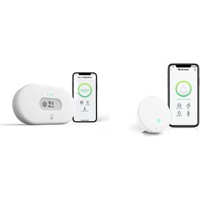 Airthings-292 Wave Mini - جودة الهواء الداخلي - المواد الكيميائية (TVOCs)، الرطوبة، درجة الحرارة + Airthings 2980 عرض التلوث - مراقبة تلوث الهواء مع الجسيمات (PM 2.5) in Kuwait