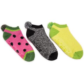 MUK LUKS Women's Set of 3 Cozy Fruit Footies