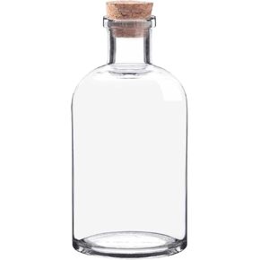 500 مل / 16.91 أوقية. زخرفة الزجاج الصافية زجاجة مزهرية مع Cork Stopper طراز خمر الأزهار المركزية للفن الحرف DIY الحفلة الحفلات هدية الزفاف