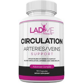LadyMe Circulation and Vein Support Helps Reduce Discomfort in Legs and Supports Healthy Cardiovascular Functions with Butchers Broom, Diosmin, Hawthorn up to 3-Months Supply for Women 90 Capsules