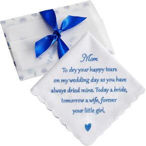 Wedding Handkerchief for Mother of the Bride Gifts, AKI-105R-Mom