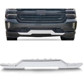 HECASA Front Lower Bumper Skid Plate Compatible with 2016-2019 Chevy Chevrolet Silverado 1500 23243083 GM1044128 Bumper Valance Panel Cover Impact Face Bar Chrome