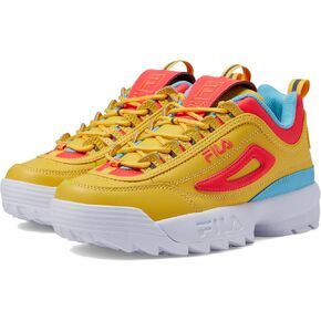 Fila Disruptor II Premium (Big Kid) Lemon/Diva Pink/Bluefish 5 Big Kid M