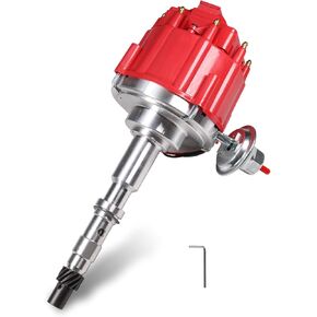 JDMSPEED New Red HEI Distributor W/ 65k Coil Replacement For Jeep AMC 290,304,343,360,390,401 1967-1990