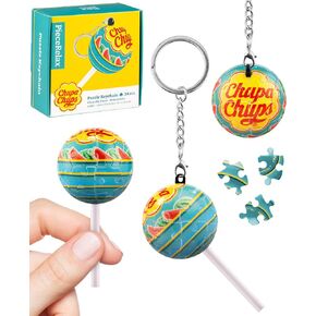 Chupa Chups X PieceRelax 3D Puzzle Keychain 24 Plastic Pieces for Adults - Chups My Flavor - Orange - Portable Key Ring, Accessories, Bag Charms, Purse Charms, Unique Gifts for Puzzle Lovers [A3892]