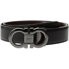SALVATORE FERRAGAMO Men's Gancini Buckle Reversible Belt