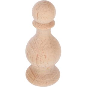 Unfinished Wood Finials Decorative: Wood Craft Finials for Bed Post, Curtain Rod, Flagpole Topper, 4.72 1.97 inch