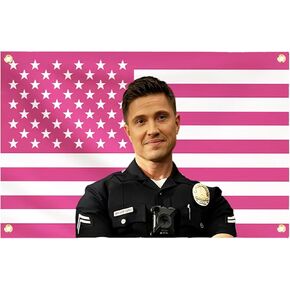 Tim Bradford Flags 3x5Ft, eric flag winter American pink Tapestry,With 4 Brass Grommets,For College Dorm Room Decor,Outdoor Parties,Tailgates Yard,Room Decoration