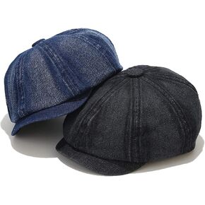 Denim Cotton Newsboy Hat Boy Beret Flat Cap