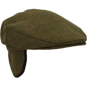 Walker and Hawkes - Derby Tweed Eddie Flat Cap w/Foldable Ear Flaps