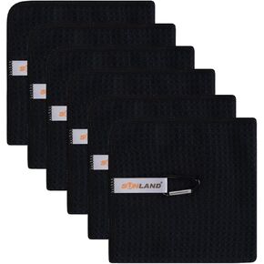 SUNLAND Microfiber Sweat Absorbing Handkerchief 12x12inch 6 Pack Sport Gym Daily Use Hankies for Wicking Sweat from Hands Face Body