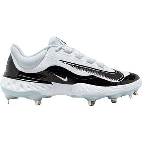 Nike Alpha Huarache Elite 4 Low FD2745-101 White-Black Men's Metal Baseball Cleats 13 US