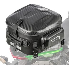 WILD HEART Motorcycle Tail Bag Hard Shell with Expandable Capacity 24L-34L Waterproof Wear-Resistant Hold Helmet Rear Seat Bag
