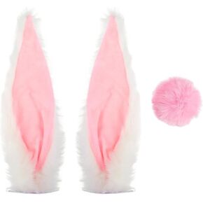 FAVOMOTO 1 Set Helmet Rabbit Ears and Tail Decors Motorbike Helmet Decorative Accessories