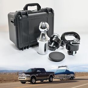 طقم Groenseck Hitch مع نظام Puck Case لعام 2013-2024 Dodge RAM 2500 3500 Gooseneck Hitch Ball OE# 60618 ، 2-5/ 16 Inch ، 38000 رطل GTW/ 7500 رطل VTW
