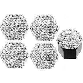 20PCS Wheel Lug Nut Covers,19mm Bling Bling Crystal Wheel Hub Bolt Caps Universal Wheel Nut Cap Hex Protector Car Wheel Nut Caps,White