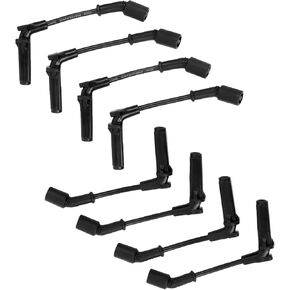 9748RR Spark Plug Wire Set Ignition Wires Compatible with 2007-2008 Silverado Sierra Escalade Avalanche Corvette Suburban Tahoe Yukon, 8.0mm Black