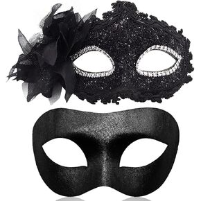 Masquerade Mask for Women Men Couple Venetian Mask Lace Mask for Halloween Costume Party Ball Prom