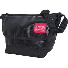 Manhattan Portage Vinyl Messenger Bag (XXS) Ver 2 With Spacious Compartment And Interior Zip Pocket Water Proof (Black)