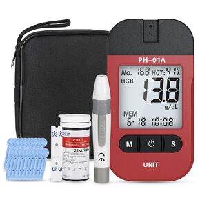 Hemoglobin Test Meter with 25 Test Strips for Home Use