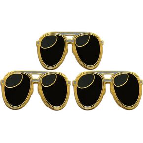Novel Merk Sunglasses & Eyewear - صيف طية صدر السترة ، دبوس القبعة وربطة عنق مجموعة - مع القابض الظهر