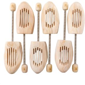 Adjustable Wood Shoe Trees With Spring,Wooden Shoes Tree For Men &Women,Shoe Shaped Shoe Lasts Wooden Shoe Stretcher