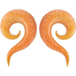 BodyJewelryOnline Orange Glass Ear Tapers Spiral Taper Plugs Earrings 3mm-15mm Spiral Ear Gauges Plug Hanging Taper Stretchers Expander Piercing Jewelry
