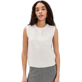 Vince Women's Henley Crew Neck Shell