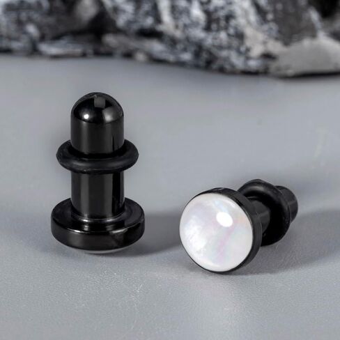 Shell Opal Ear Gauges Stretching Kit Ear Expander Plugs Short Taper Expander Solid Tunnels Body Piercing Jewelry Set in Saudi Arabia