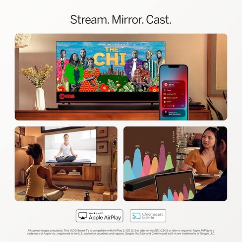 VIZIO 70-Inch M6 Series Premium 4K UHD Quantum Color LED HDR Smart TV with Apple AirPlay and Chromecast Built-in, Dolby Vision, HDR10+, HDMI 2.1, Variable Refresh Rate, M70Q6-J03, 2021 Model in Saudi Arabia