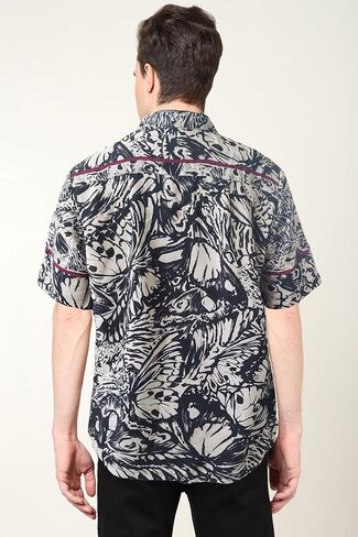 Yash Gallery Men Men Polyester Tropical Print Printed Stirt For Summer in Saudi Arabia