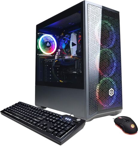 كمبيوتر CYBERPOWERPC Gamer Xtreme VR للألعاب، Intel Core i5-11400F 2.6 جيجا هرتز، 8 جيجا DDR4، GeForce RTX 2060 6 جيجا، 500 جيجا NVMe SSD، WiFi جاهز وWin 11 Home (GXiVR8060A11) in Saudi Arabia