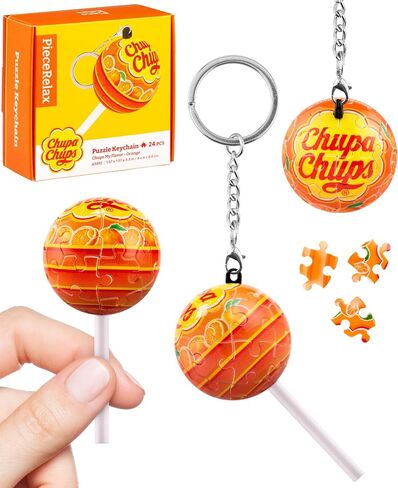 Chupa Chups x PiceRelax 3D Puzzle Keychain 24 قطعة بلاستيكية للبالغين - Chups My Flavor - Orange - حلقة مفتاح محمولة ، ملحقات ، سحر حقيبة ، سحر ، هدايا فريدة من نوعها لمحبي الألغاز [A3892] in Kuwait